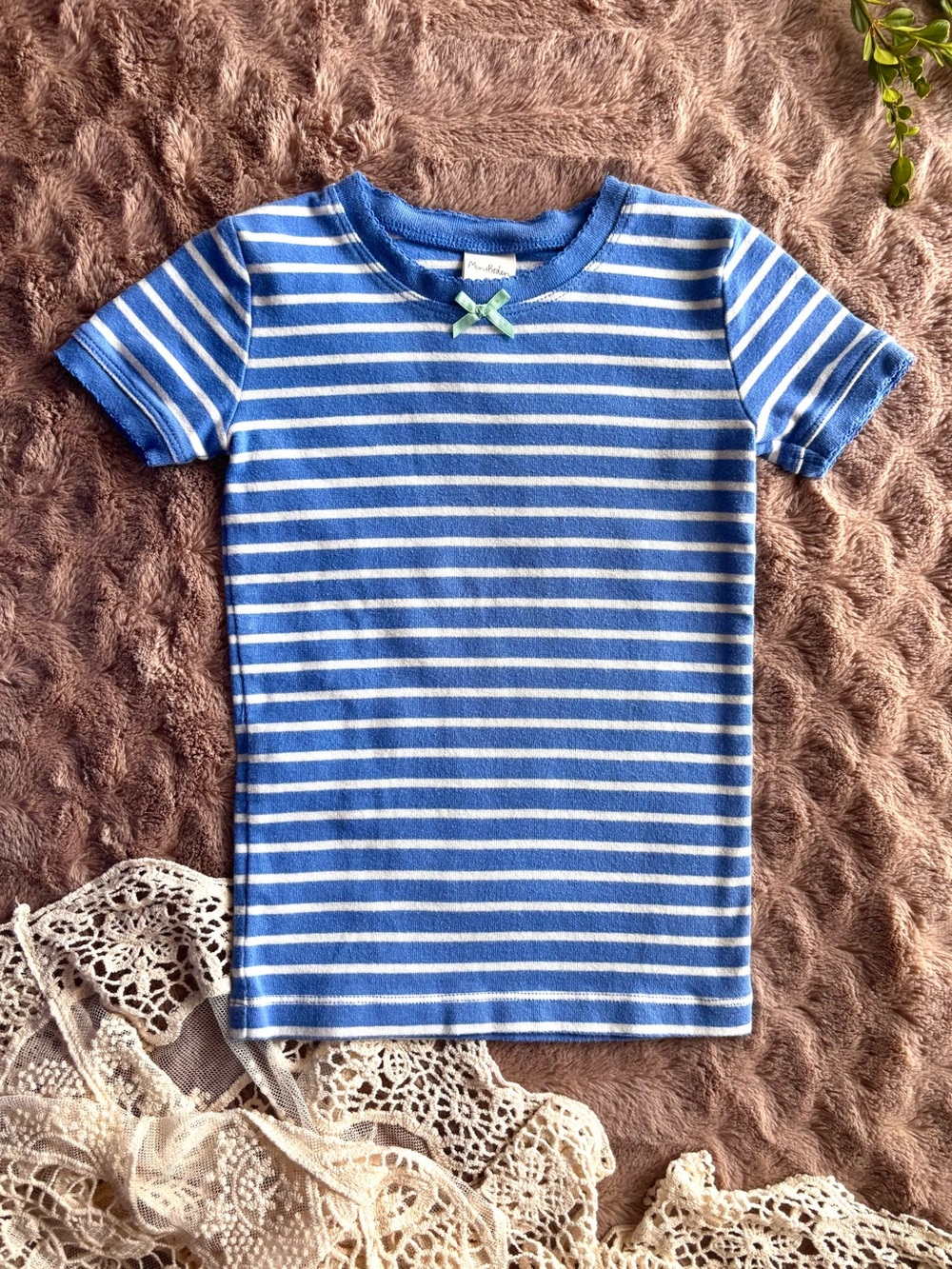 Mini Boden Blue & White Striped Pajama Set – Size 5Y - Picture 5 of 10